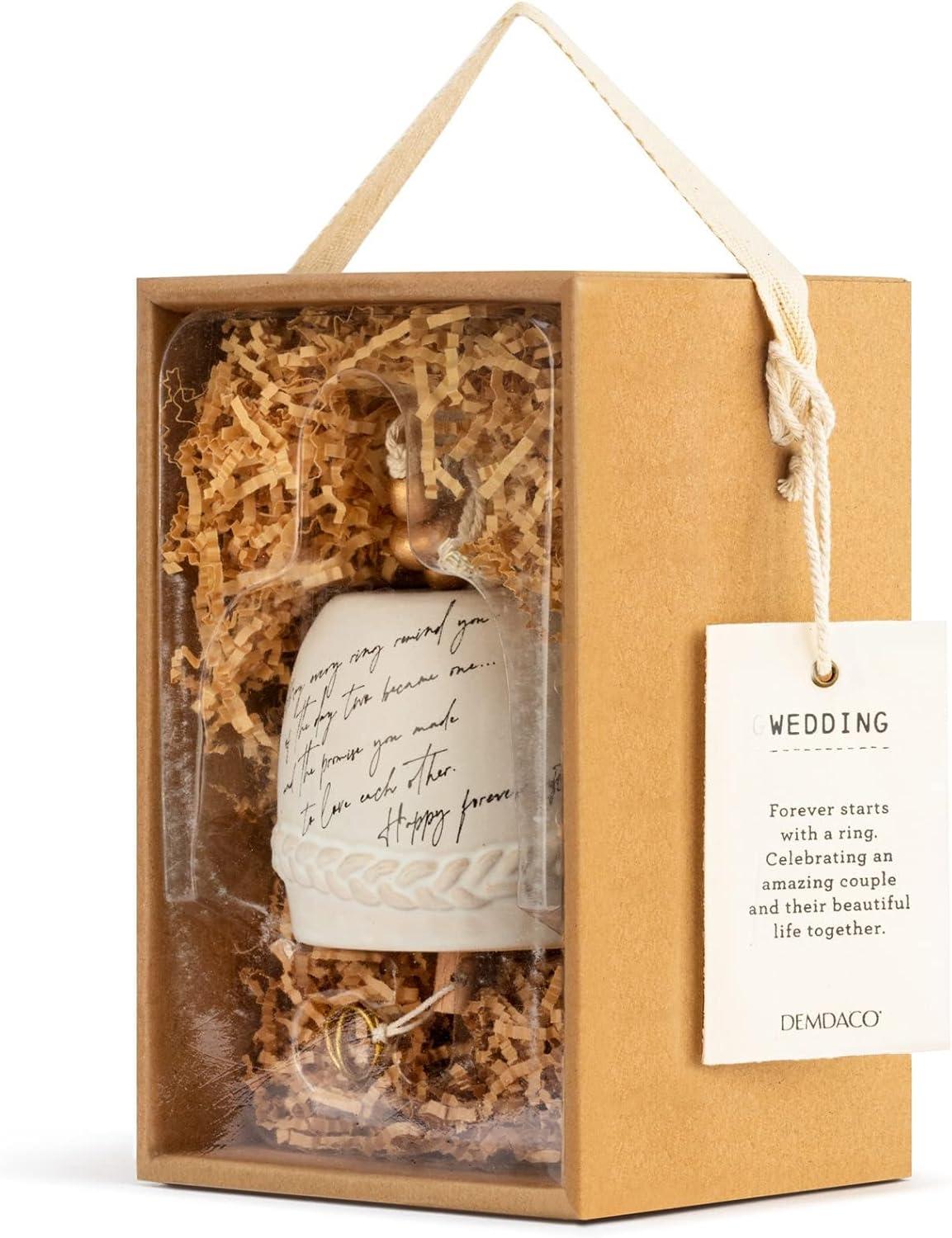 imageDEMDACO Wedding Classic White 7 x 35 Ceramic Stoneware Decorative Inspired BellClassic White