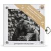 imageDEMDACO Meaningful Moments Collection Paw Prints On My Heart 4 inch Square White Acrylic and Metal Picture Frame For Photos Magnetic Charm Display Over The Rainbow