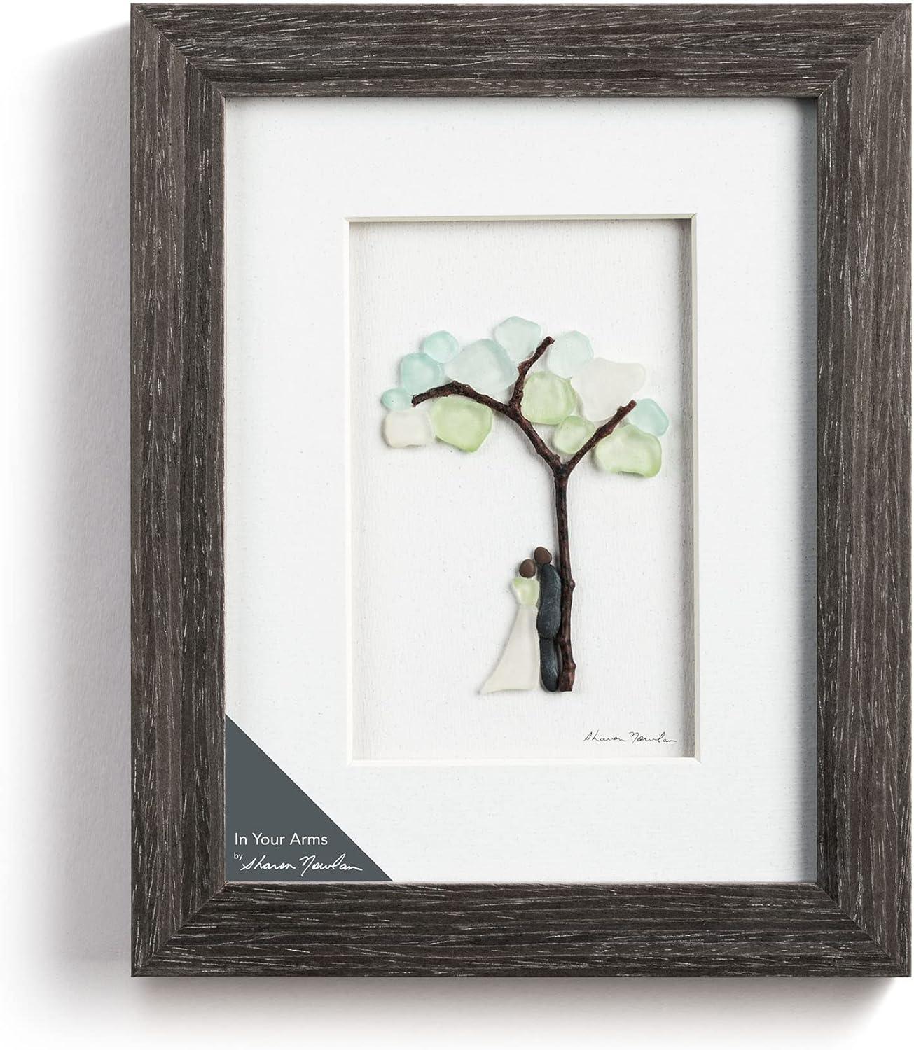 imageDEMDACO Sharon Nowlan Your Arms Green and White 6 x 6 Inch Stone and Glass Framed Tabletop or Wall Art