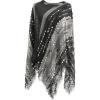 imageDEMDACO Textured Black One Size Fits Most Acrylic and Polyester Fabric Poncho Shawl