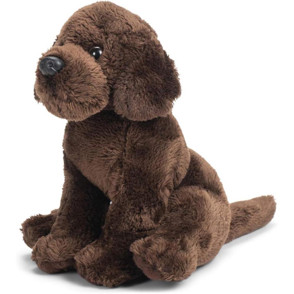 imageDEMDACO Black LongHaired Chihuahua Childrens Plush Beanbag Stuffed Animal Toy Cuddly Huggable Plush Toy for Nighttime Comfort amp Playroom Adventures Compact Size LongLasting BuildLittle Chocolate Labrador