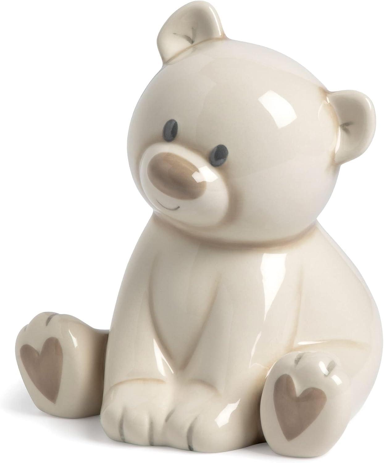 imageDEMDACO Teddy Bear Tan and Brown 7 x 55 Inch Ceramic Stoneware Piggy Money BankTan and Brown