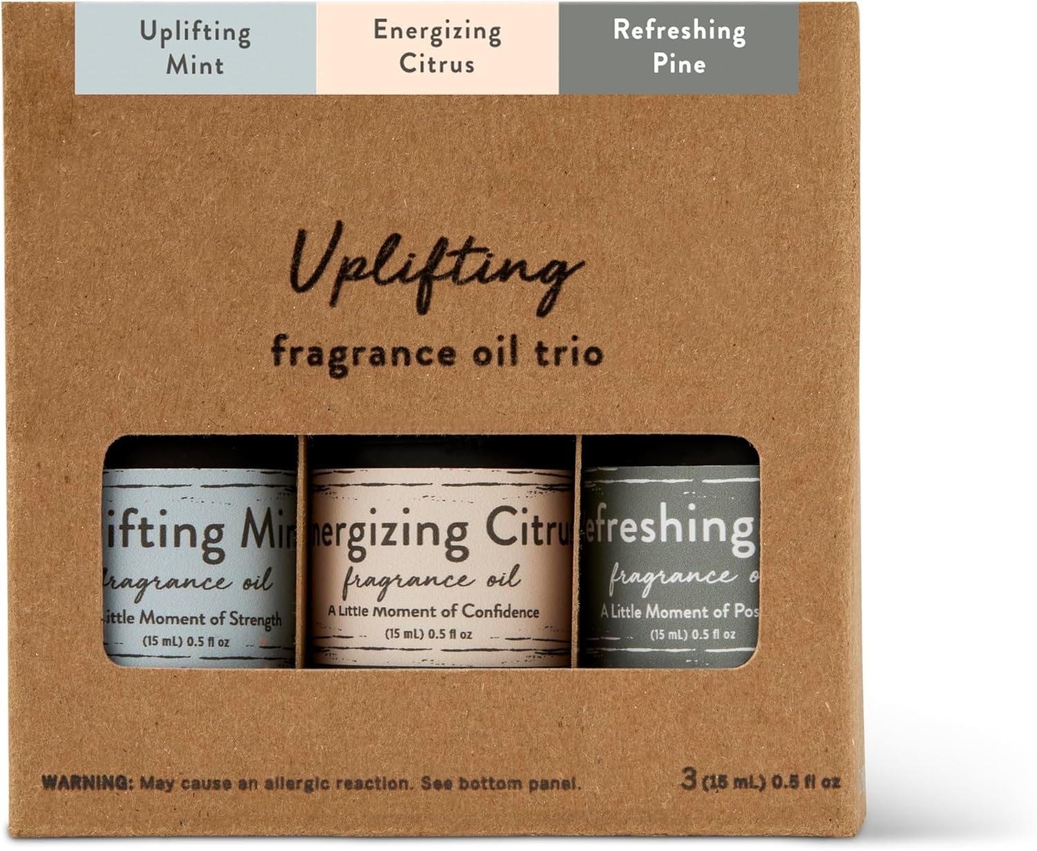 image:imageDEMDACO Quiet Moments Collection Scented Fragrance Uplifting 3 Ounce Glass Essential Diffuser Oil Dropper Bottle Uplifting Mint Energizing Citrus Refreshing Pine