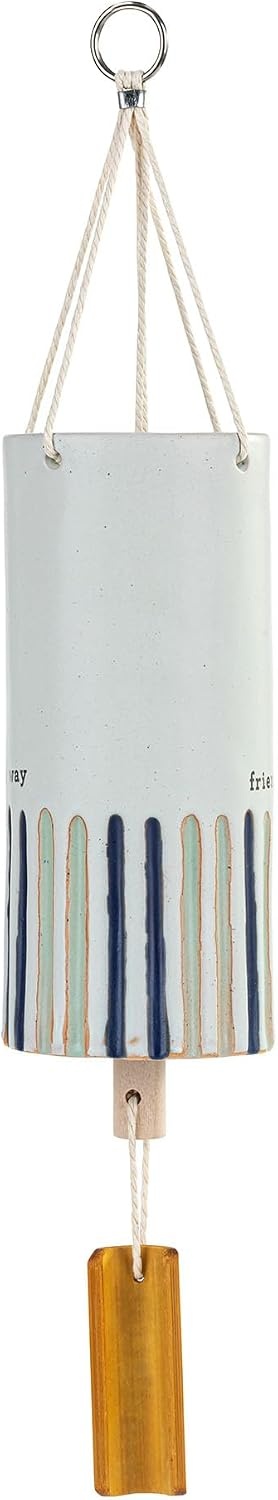 image:imageDEMDACO Inspired Faith Classy Design White 7 x 3 Inch Stoneware Wind Chime Everyday Indoor Outdoor Garden DecorFriends