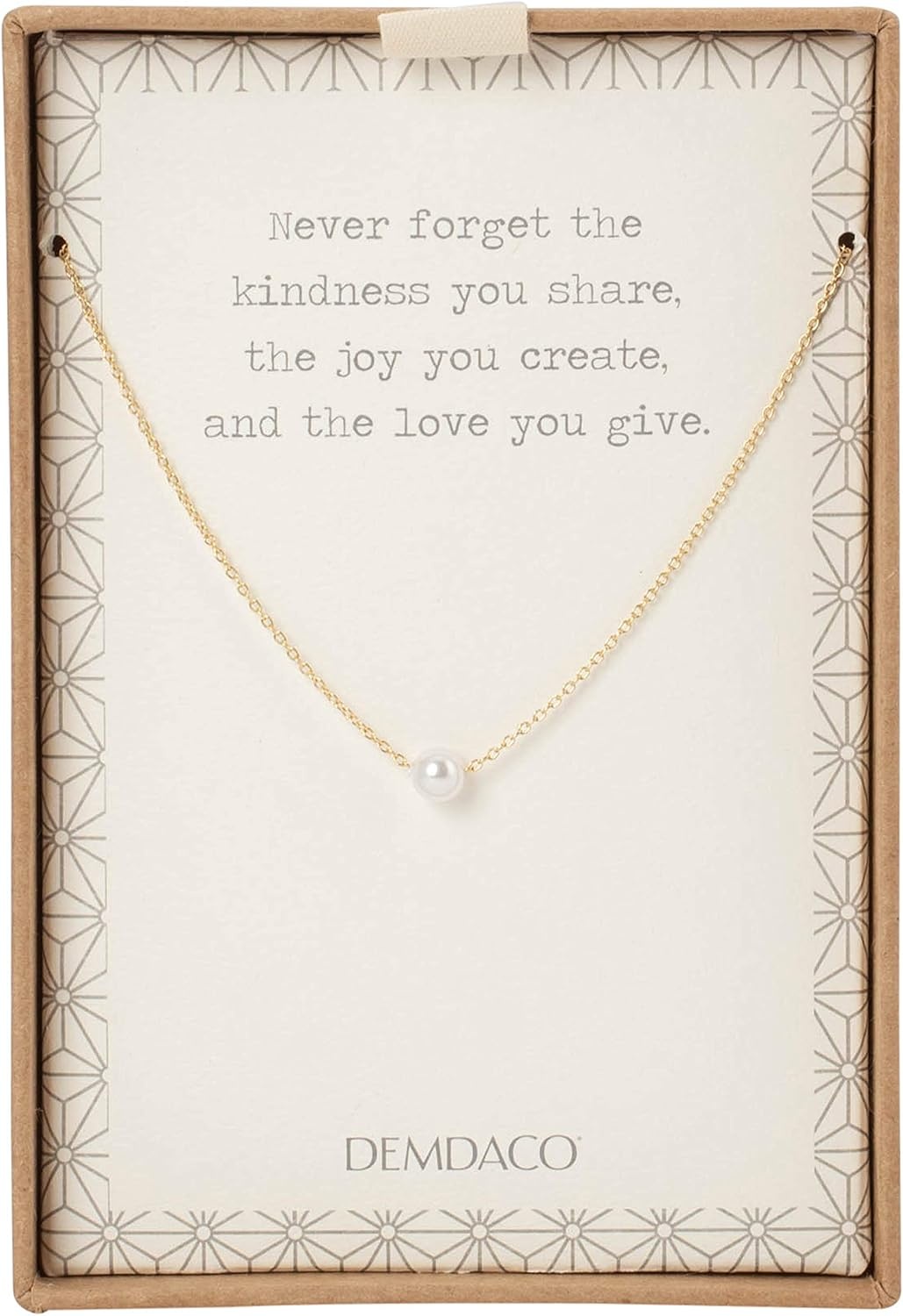 image:imageDEMDACO Pearl Charm Gold Tone One Size Fits Most Brass Metal Womens Choker Necklace
