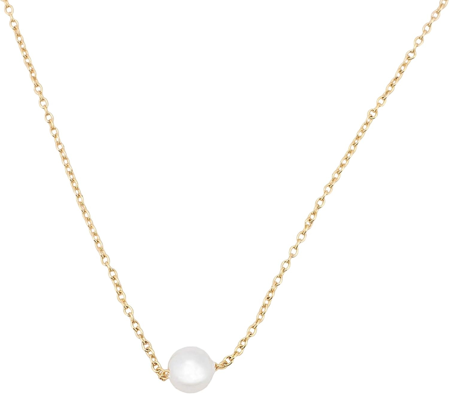 image:imageDEMDACO Pearl Charm Gold Tone One Size Fits Most Brass Metal Womens Choker Necklace