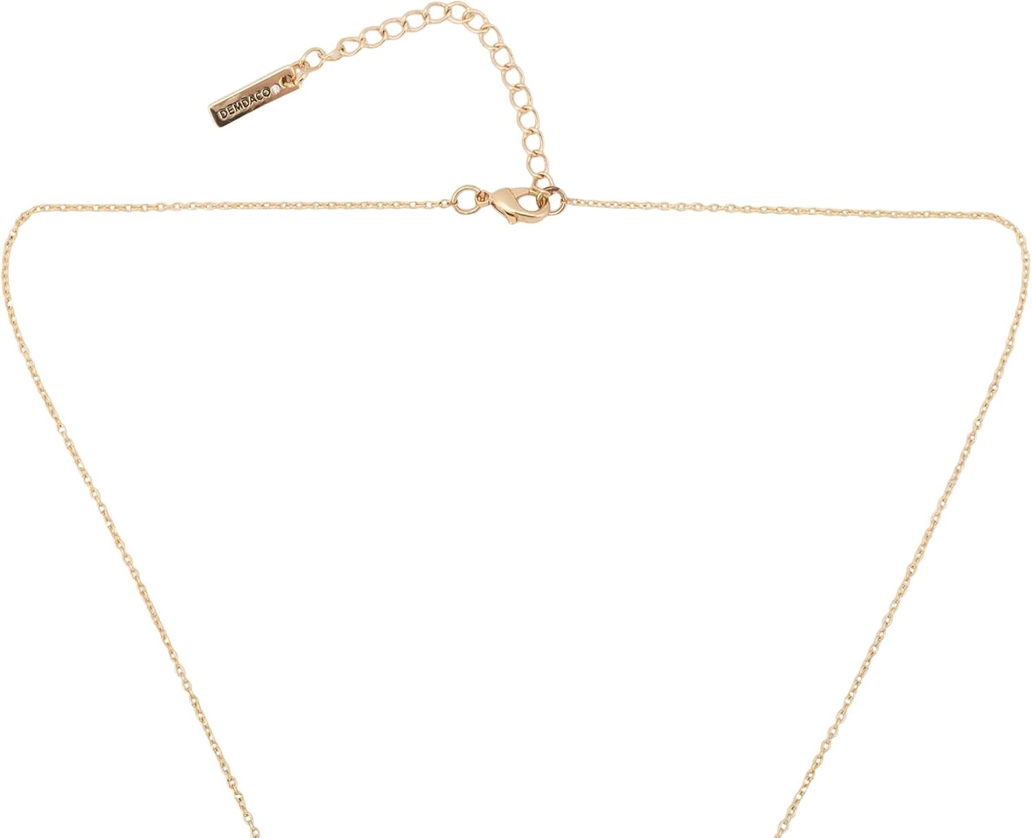 image:imageDEMDACO Pearl Charm Gold Tone One Size Fits Most Brass Metal Womens Choker Necklace