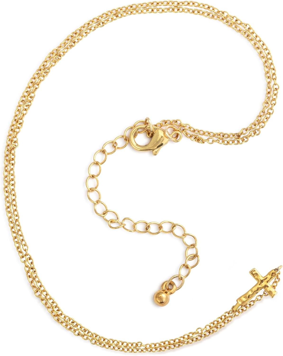 image:imageDEMDACO Womens Everyday Fashion Pendant Necklace 16 Inch GoldPlated Cross