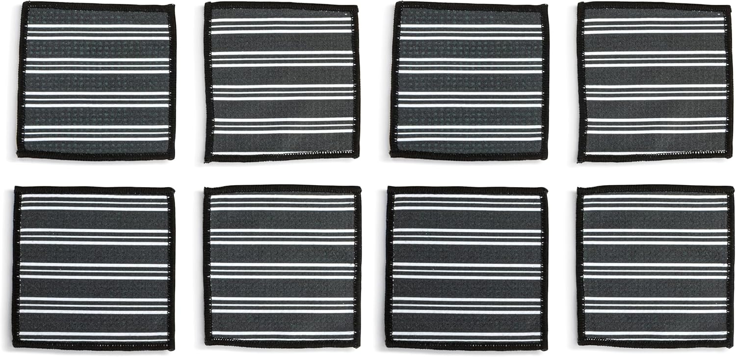 image:imageDEMDACO Reusable Absorbent Cloth Cocktail Napkins from Design Serving Collection 5 Inch Square Polyester Fiber Modern Floral Set of 8