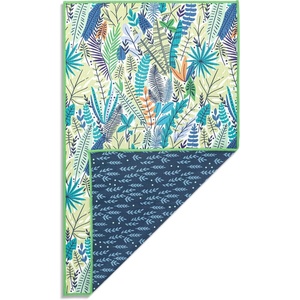 DEMDACO Absorbent Reversible Hand Dish Cloth Decorative Tea Towel from Design Serving Collection 18 x 30 Inch Polyester Fiber Tropical Blue Botanical