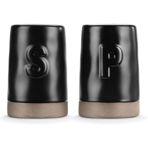 DEMDACO Gather Round Salt and Pepper Shaker Set, Black, 2 x 3 in