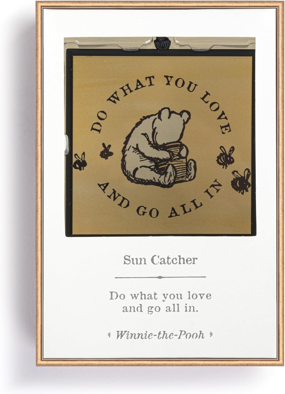 image:imageDemdaco Hanging Suncatcher Ornament for Window 3 x 3 Inch Iron and Glass Classic Yellow Bear Go All in