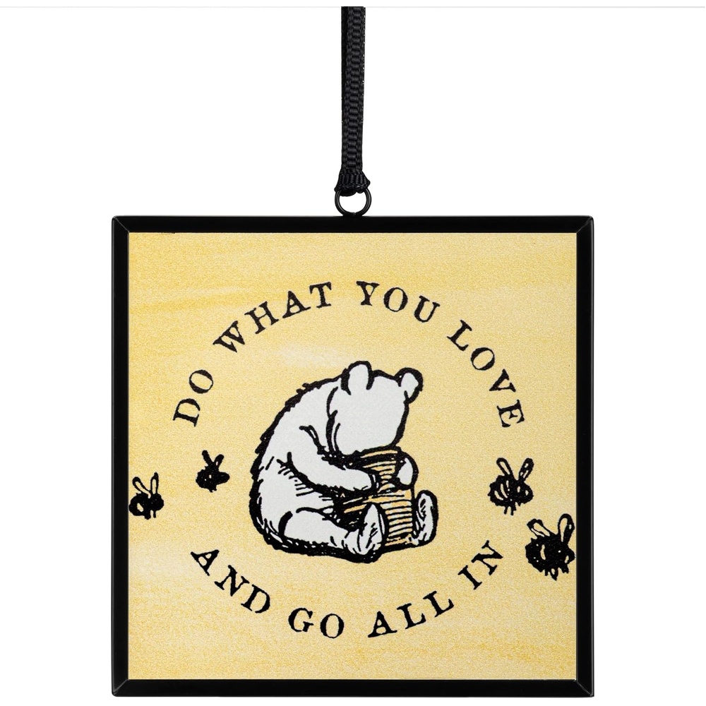 image:imageDemdaco Hanging Suncatcher Ornament for Window 3 x 3 Inch Iron and Glass Classic Yellow Bear Go All in