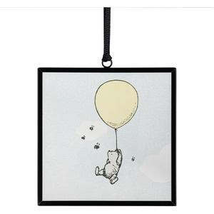Demdaco Hanging Suncatcher Ornament for Window, 3 x 3 Inch Iron and Glass, Classic Yellow Bear Dreams