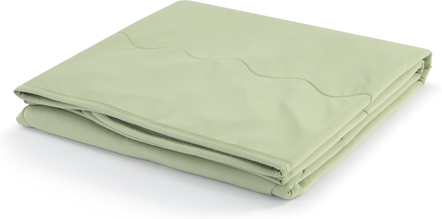 image:imageDEMDACO Weighted Cooling Lap Throw Blanket from Comfort Collection 50 x 60 Inch Polyester Sage GreenSage Green