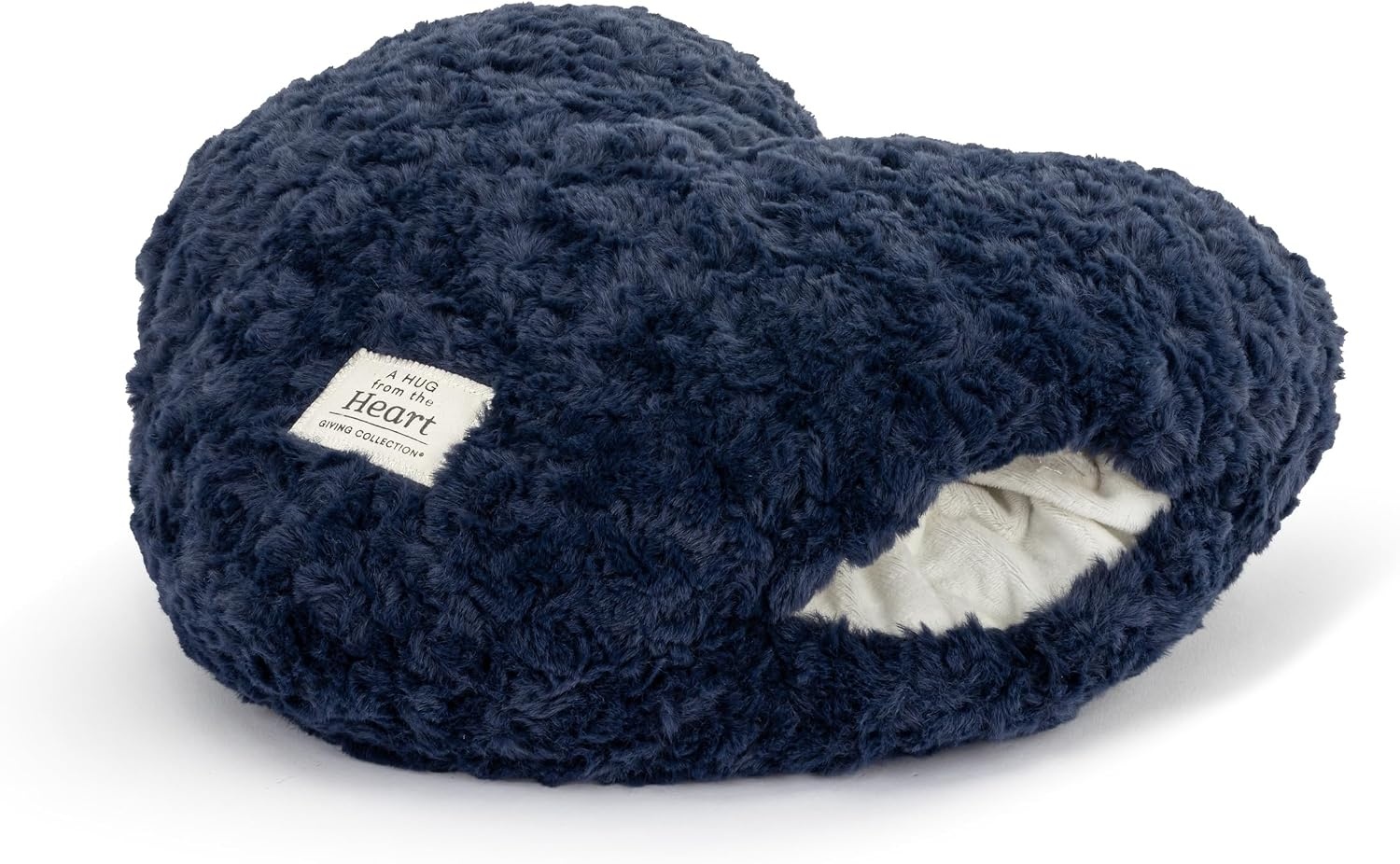 image:imageDEMDACO Weighted Snuggle Heart Pillow from Giving Collection 12 x 14 Inch Plush Polyester with Fiberfill and Glass Bead Stuffing Blush PinkBlue