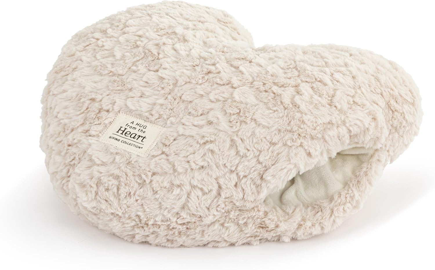 image:imageDEMDACO Weighted Snuggle Heart Pillow from Giving Collection 12 x 14 Inch Plush Polyester with Fiberfill and Glass Bead Stuffing Blush PinkWhite