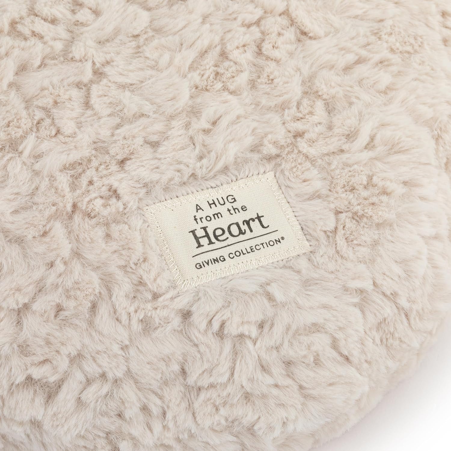 image:imageDEMDACO Weighted Snuggle Heart Pillow from Giving Collection 12 x 14 Inch Plush Polyester with Fiberfill and Glass Bead Stuffing Blush PinkWhite