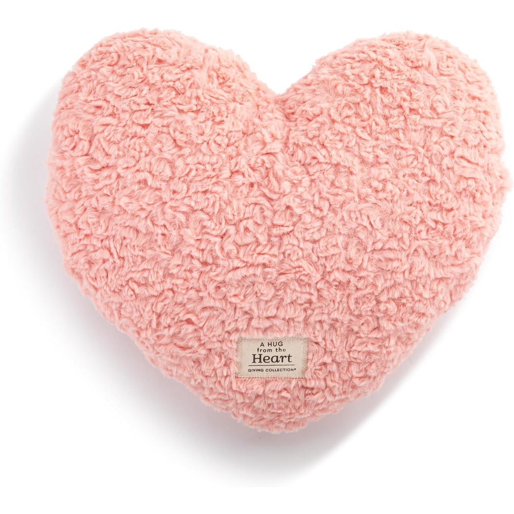 image:imageDEMDACO Weighted Snuggle Heart Pillow from Giving Collection 12 x 14 Inch Plush Polyester with Fiberfill and Glass Bead Stuffing Blush PinkPink