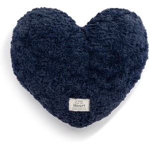 DEMDACO Weighted Snuggle Heart Pillow from Giving Collection 12 x 14 Inch Plush Polyester with Fiberfill and Glass Bead Stuffing Blush Pink(Blue)
