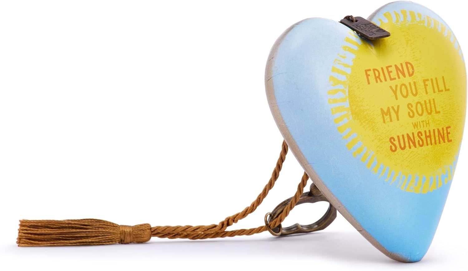 image:imageDEMDACO Art Heart with Vintage Skeleton Key Stand Tabletop Sculpture 35 Inch Resin Friend Fill My Soul with Sunshine