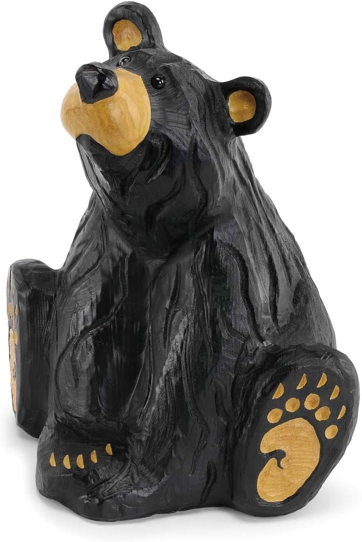 image:imageDEMDACO Bearfoots Jenny Sitting Bear Midnight Black 11 x 9 in