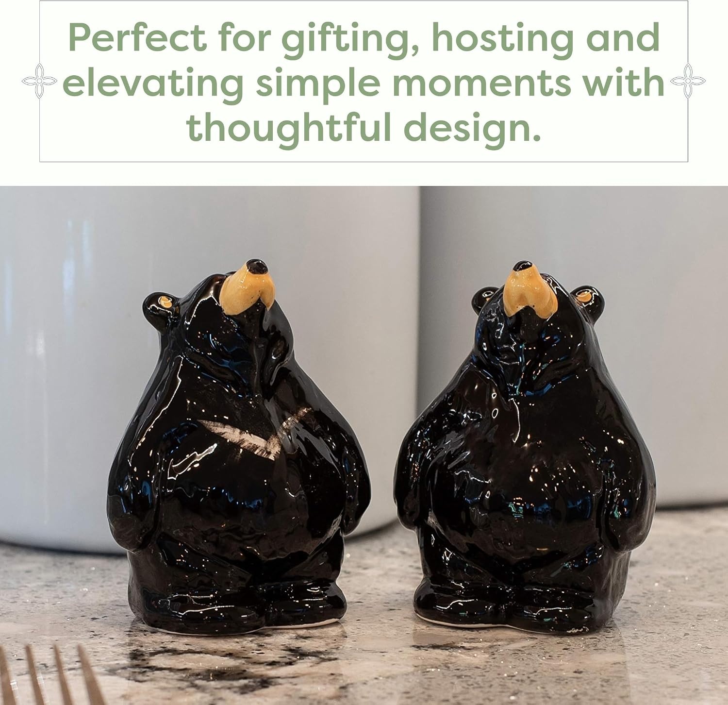 image:imageDEMDACO Bearfoots by Jeff Fleming Chubby Bear Salt and Pepper Shaker Set