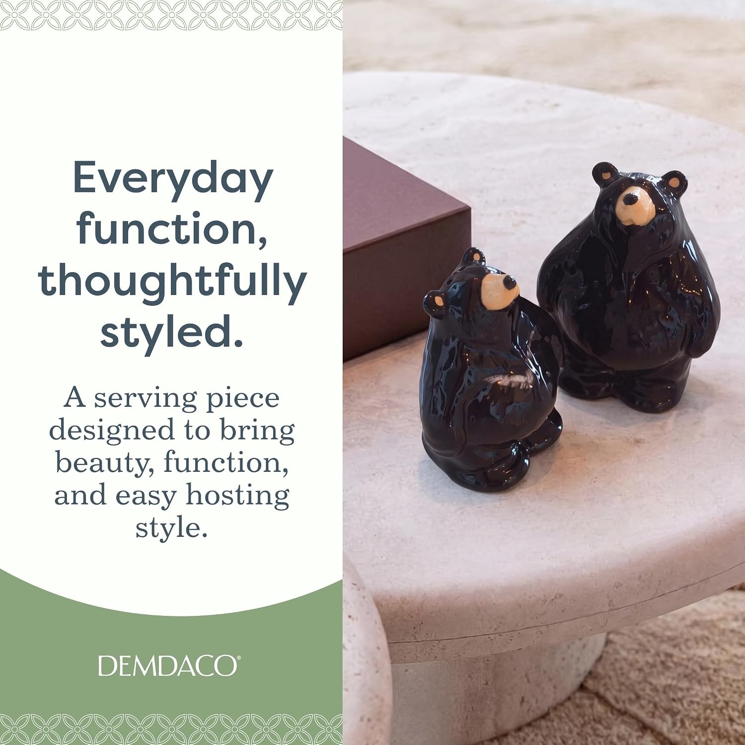 image:imageDEMDACO Bearfoots by Jeff Fleming Chubby Bear Salt and Pepper Shaker Set