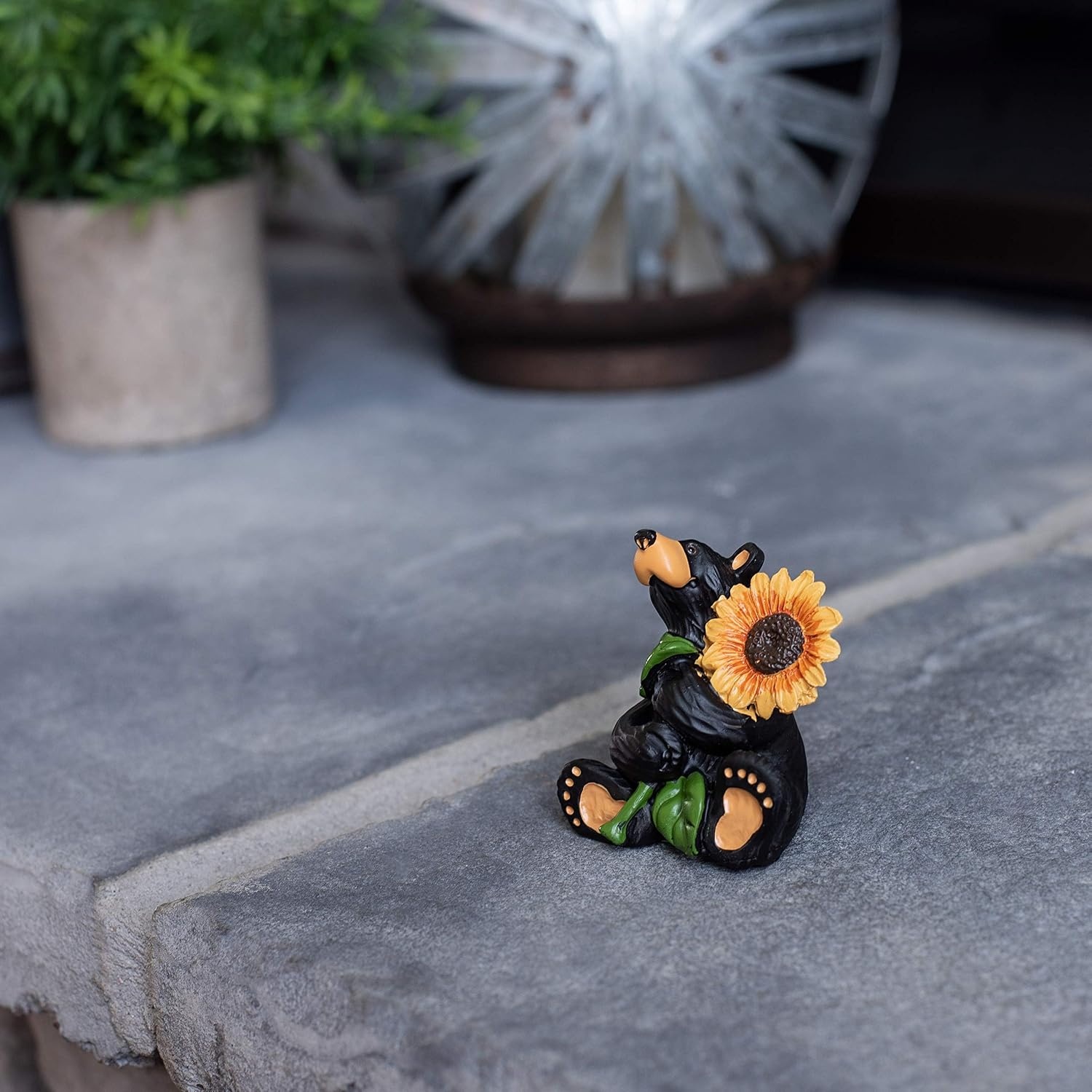 image:imageDEMDACO Bearfoots by Jeff Fleming Sunflower Bear Mini Figurine 2 x 275 in
