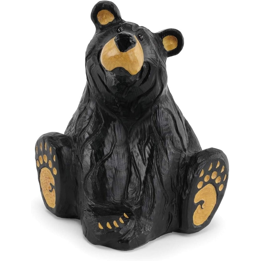 image:imageDEMDACO Bearfoots Jenny Sitting Bear Midnight Black 11 x 9 in