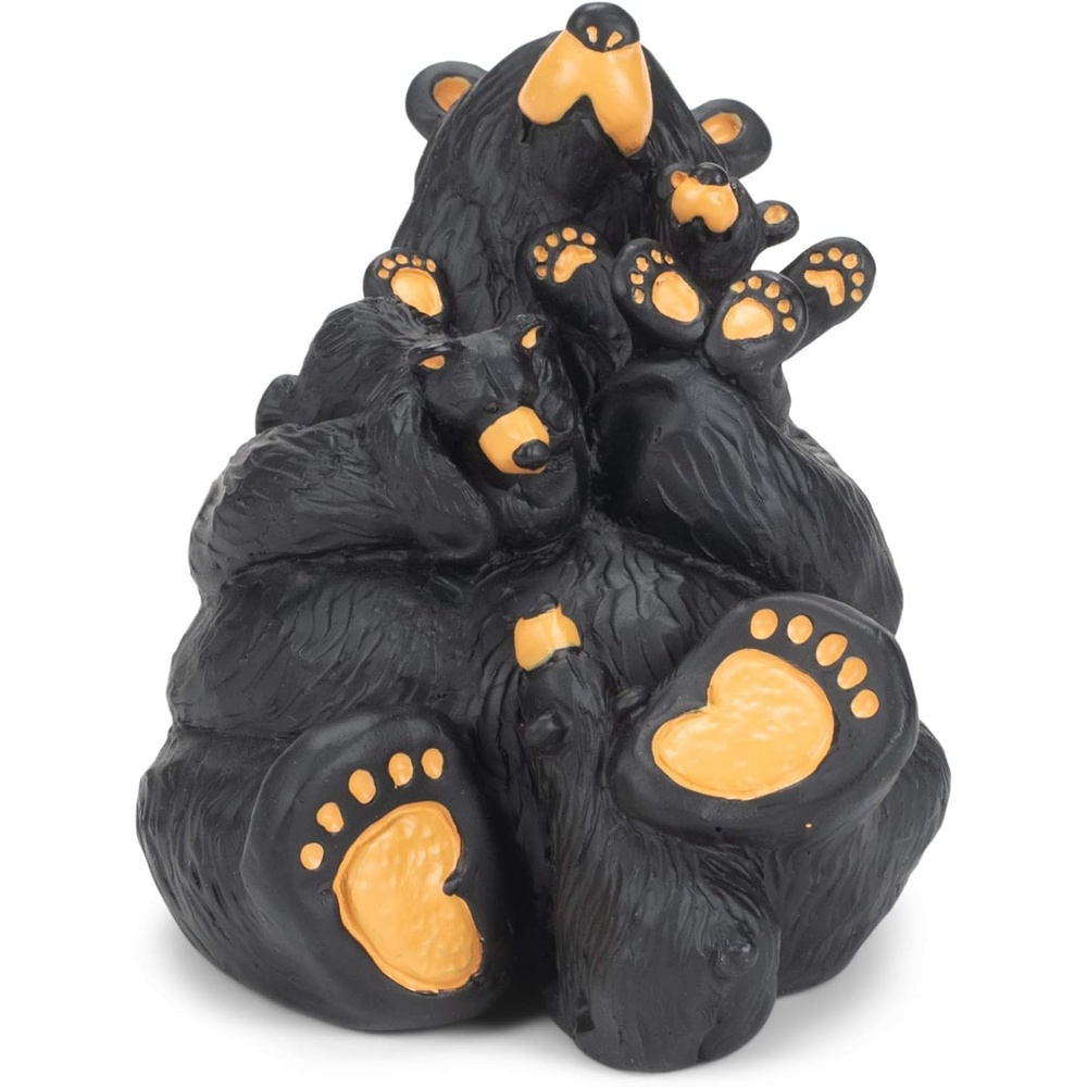 image:imageDEMDACO Bearfoots by Jeff Fleming Home Again Black Bear amp Cubs Resin