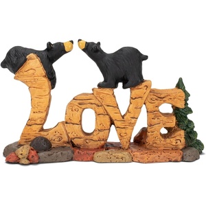 DEMDACO Bearfoots by Jeff Fleming Love Bears Black Bear Figurine