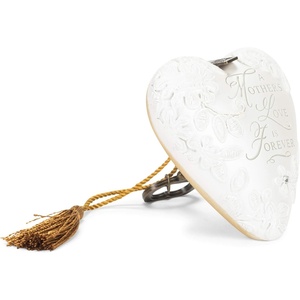 DEMDACO Mother’s Love Forever White 4 x 3 Resin Stone Art Heart Locket Figurine