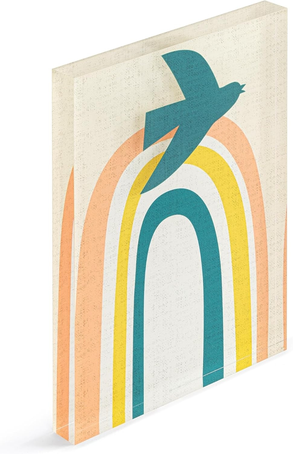 image:imageDEMDACO Hanging Tile Wall Art Everyday Home Dcor 5 x 7 Inch Acrylic Bird Hope Together