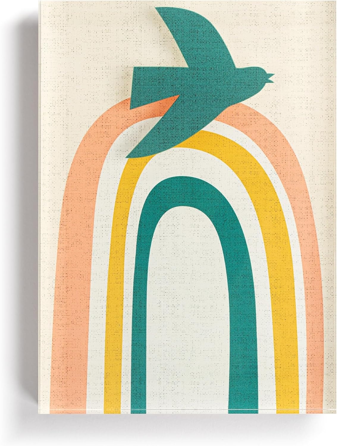 image:imageDEMDACO Hanging Tile Wall Art Everyday Home Dcor 5 x 7 Inch Acrylic Bird Hope Together