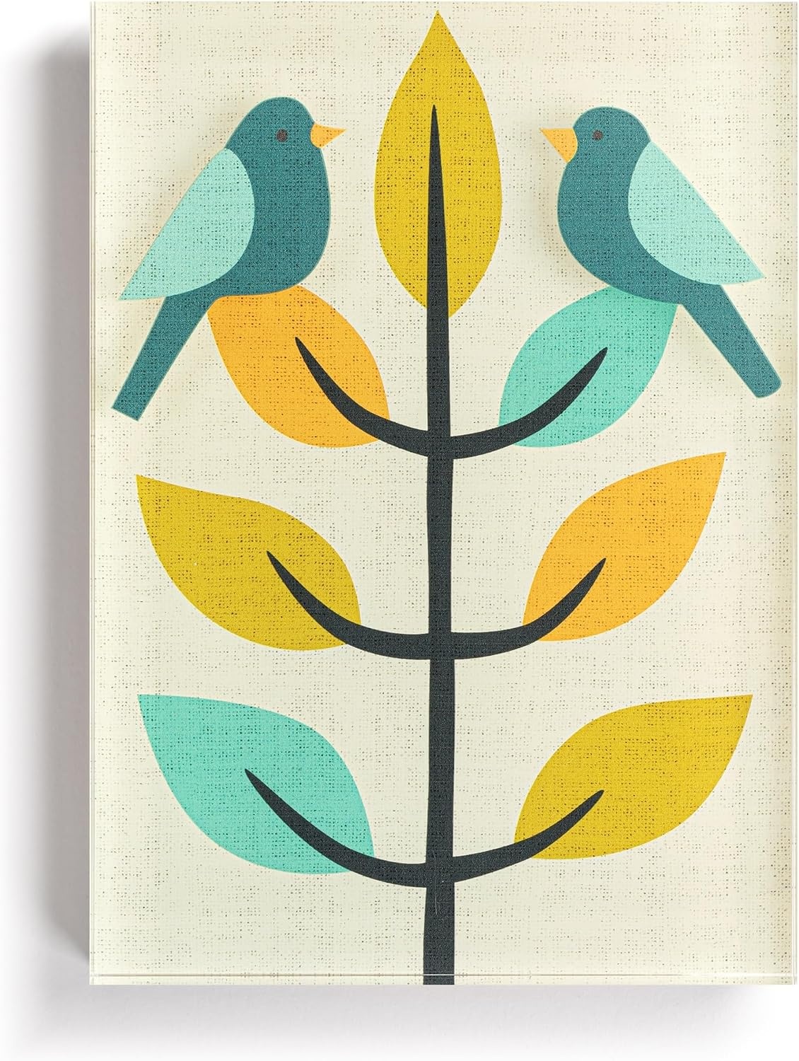 image:imageDEMDACO Hanging Tile Wall Art Everyday Home Dcor 5 x 7 Inch Acrylic Birds Together