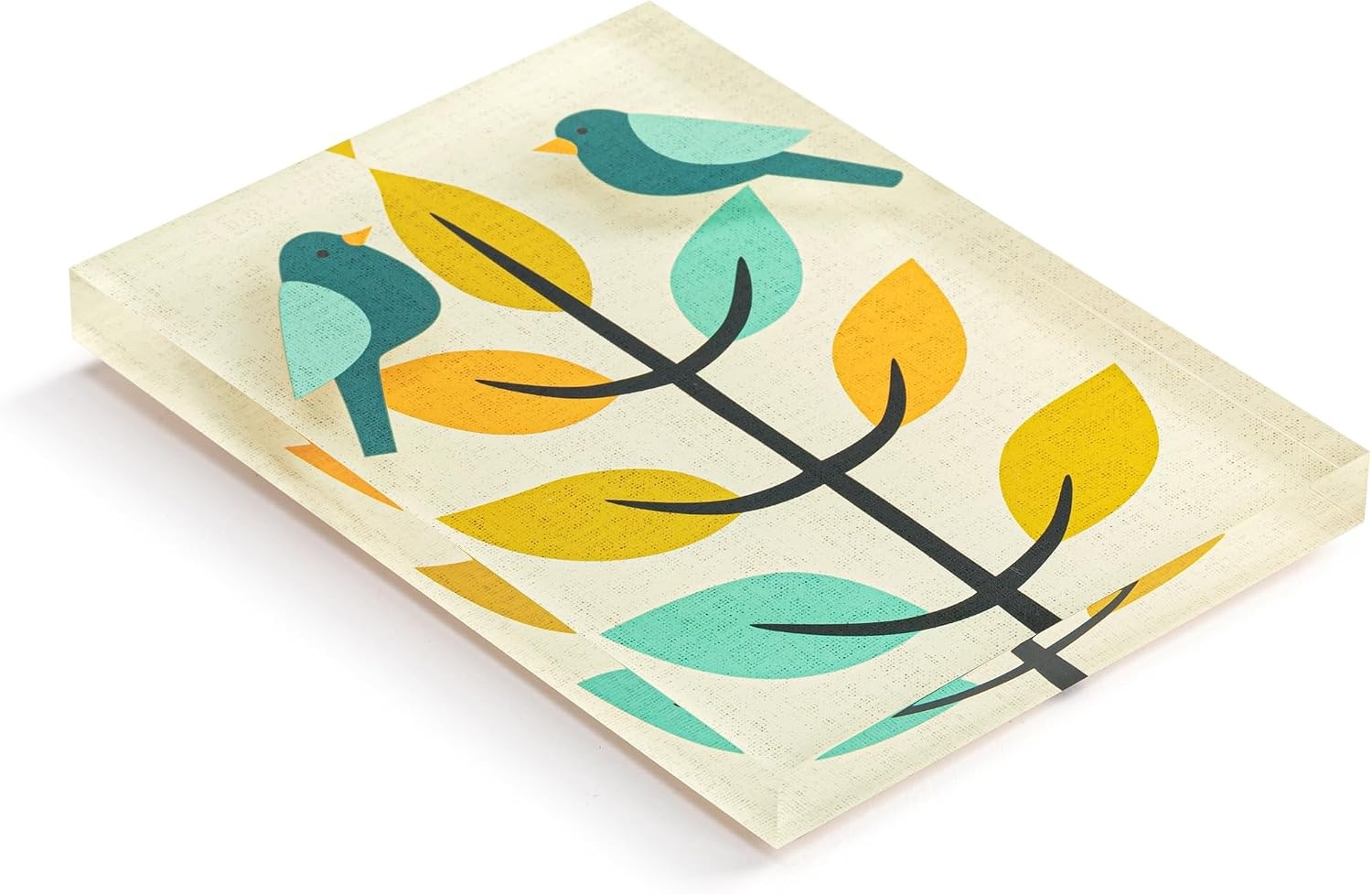 image:imageDEMDACO Hanging Tile Wall Art Everyday Home Dcor 5 x 7 Inch Acrylic Birds Together