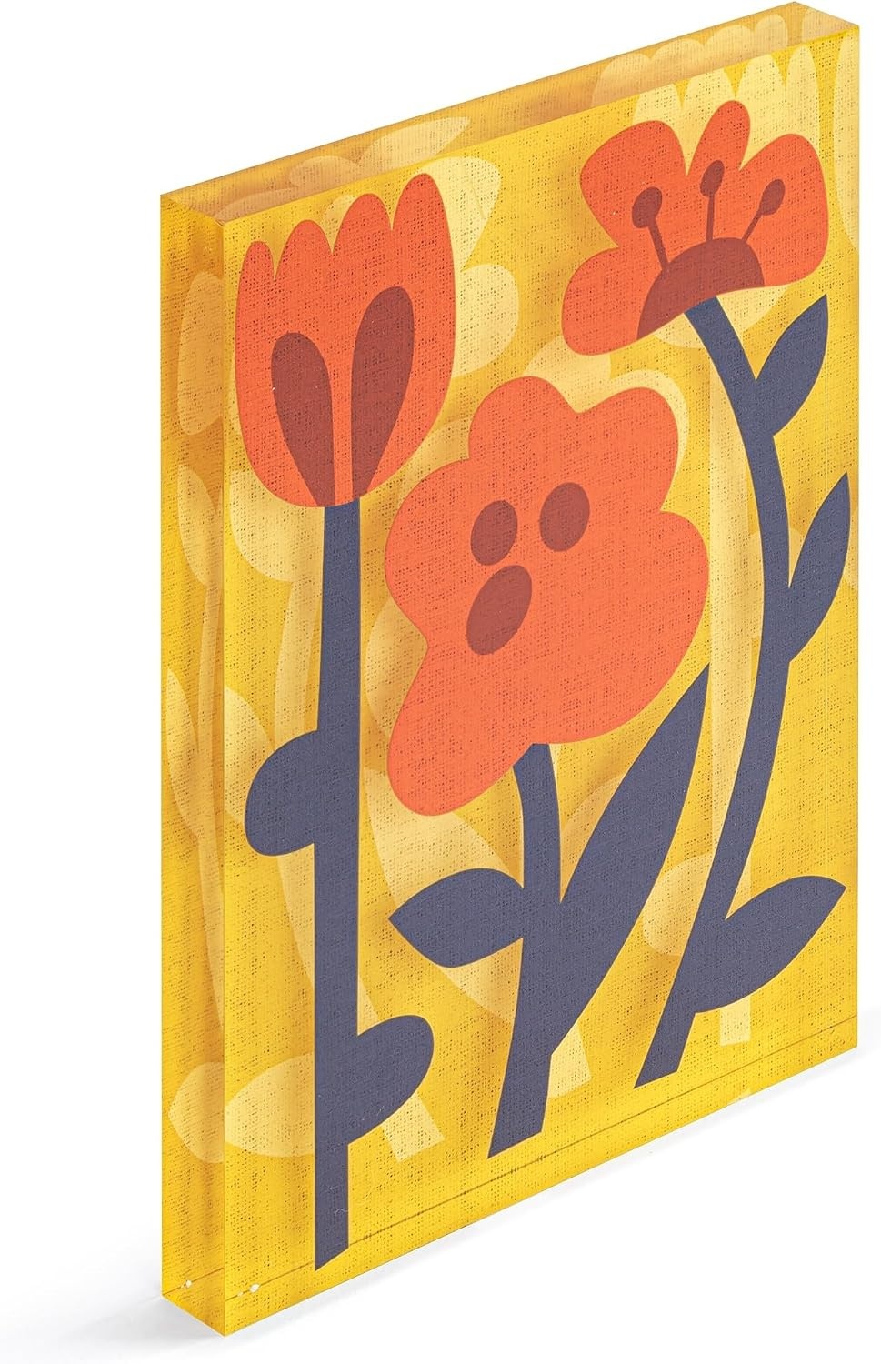image:imageDEMDACO Hanging Tile Wall Art Everyday Home Dcor 5 x 7 Inch Acrylic Floral Choose Happy Together