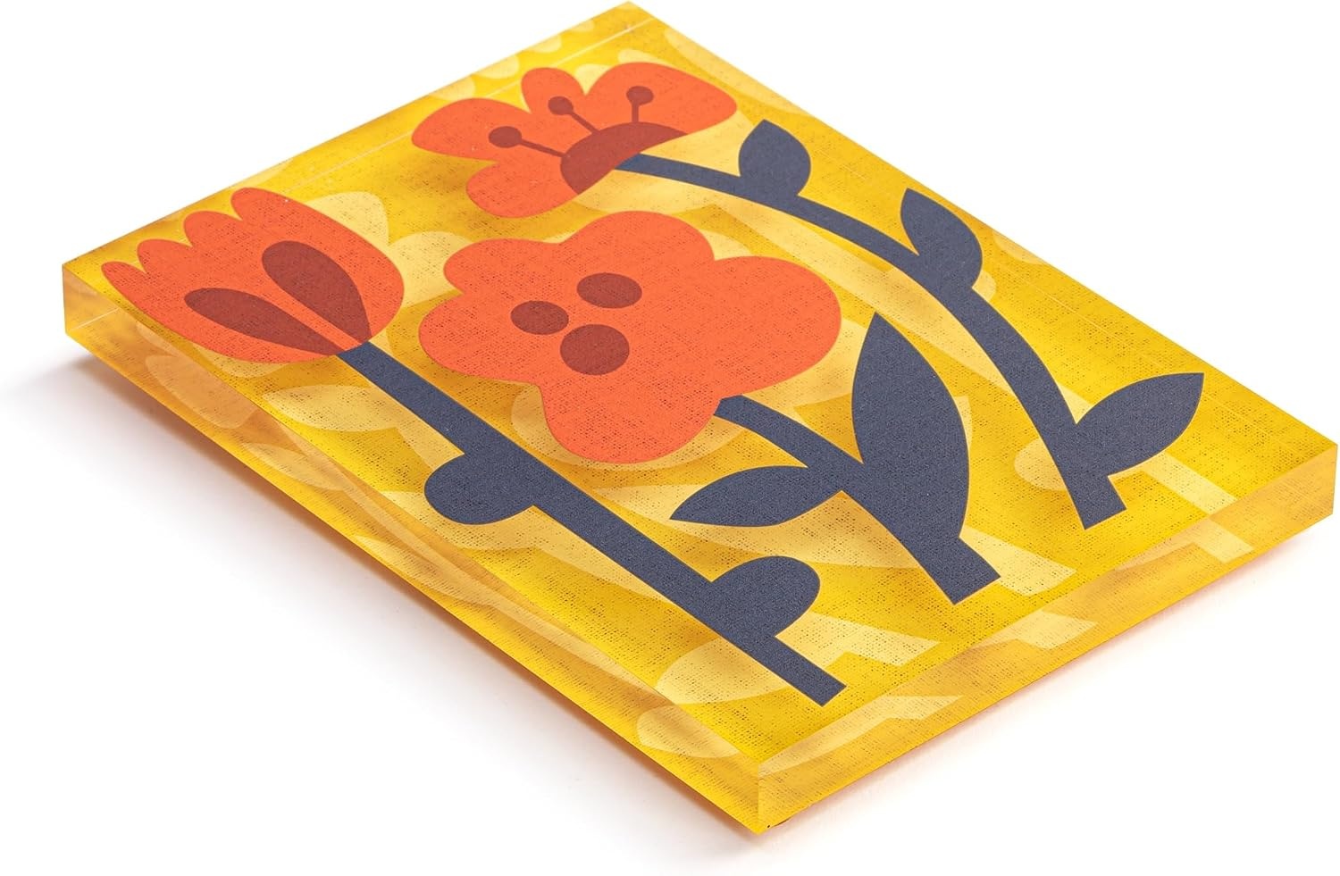 image:imageDEMDACO Hanging Tile Wall Art Everyday Home Dcor 5 x 7 Inch Acrylic Floral Choose Happy Together