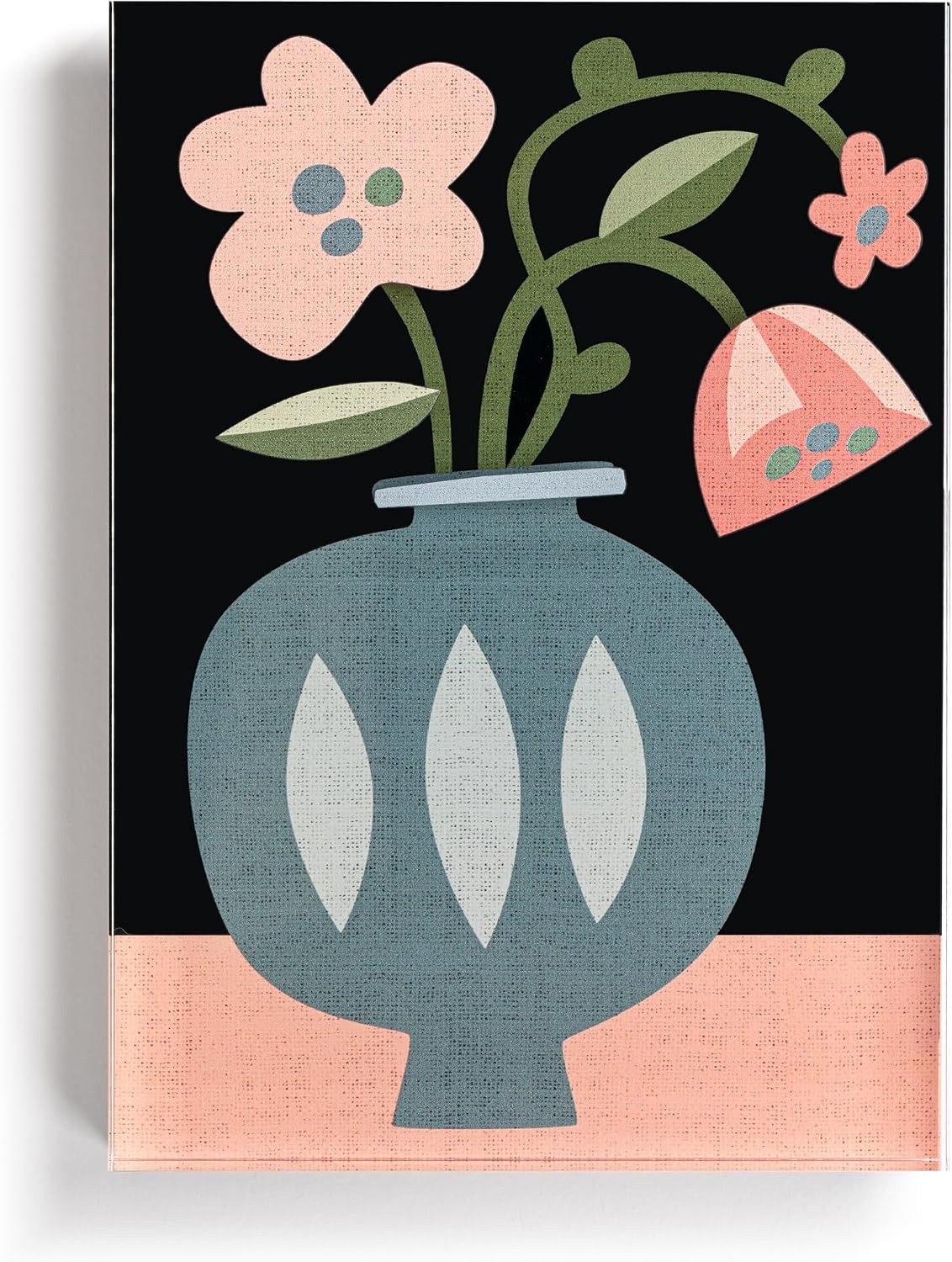 image:imageDEMDACO Hanging Tile Wall Art Everyday Home Dcor 5 x 7 Inch Acrylic Floral Kindness Together