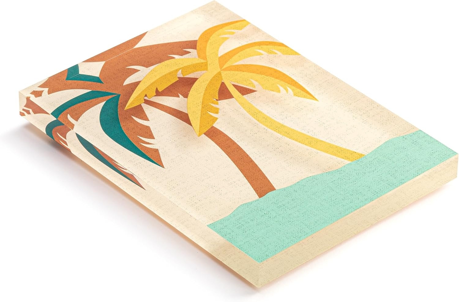 image:imageDEMDACO Hanging Tile Wall Art Everyday Home Dcor 5 x 7 Inch Acrylic Palm Trees Tranquil Together