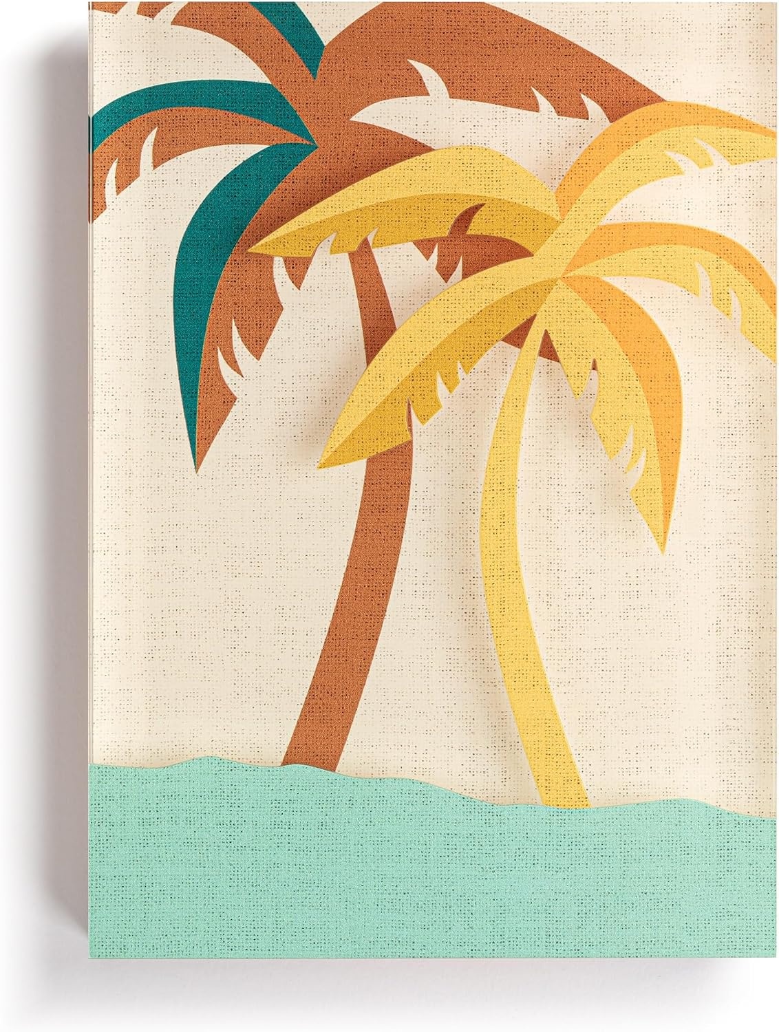 image:imageDEMDACO Hanging Tile Wall Art Everyday Home Dcor 5 x 7 Inch Acrylic Palm Trees Tranquil Together