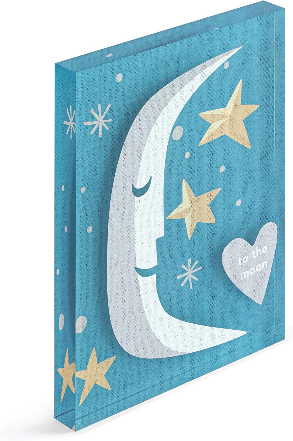 image:imageDEMDACO Hanging Tile Wall Art Everyday Home Dcor 5 x 7 Inch Acrylic To the Moon Together