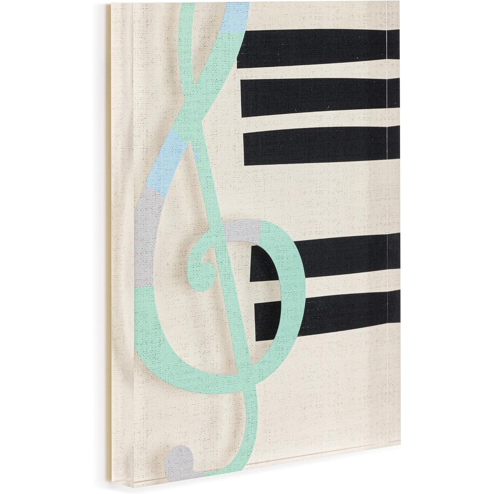 image:imageDEMDACO Hanging Tile Wall Art Everyday Home Dcor 5 x 7 Inch Acrylic Music Upbeat Together