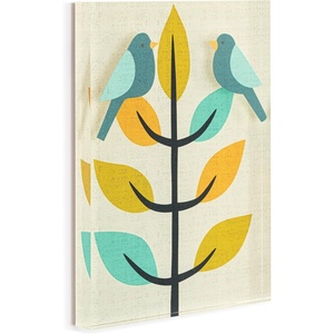 DEMDACO Hanging Tile Wall Art Everyday Home Décor, 5 x 7 Inch Acrylic, Birds Together