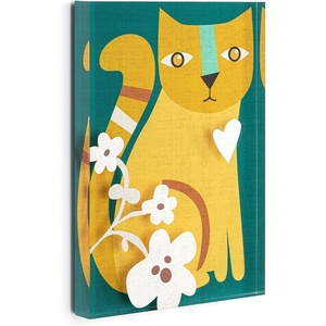 DEMDACO Hanging Tile Wall Art Everyday Home Décor, 5 x 7 Inch Acrylic, Cat Purfect Together