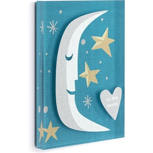 DEMDACO Hanging Tile Wall Art Everyday Home Décor, 5 x 7 Inch Acrylic, To the Moon Together