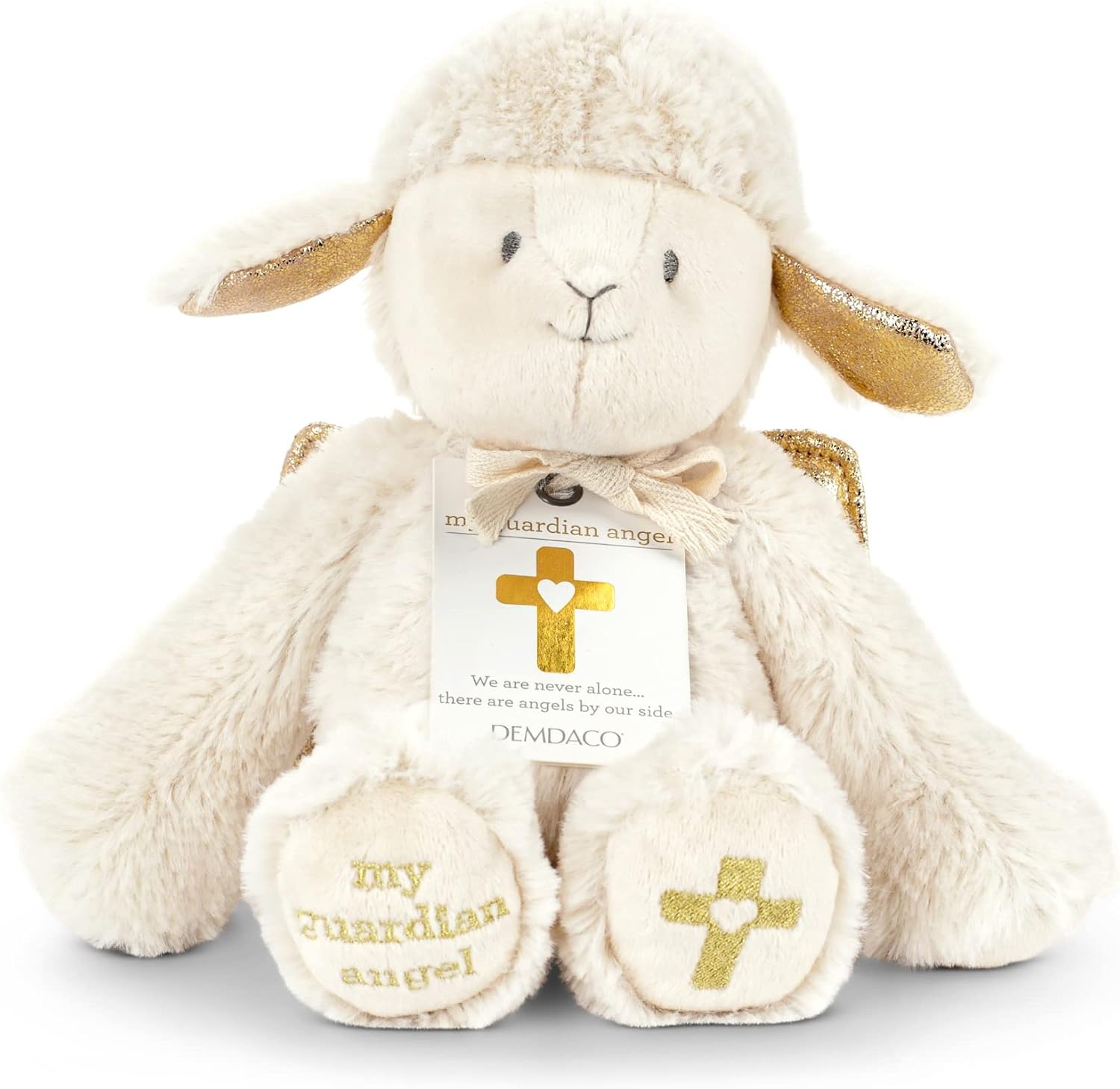 image:imageDEMDACO Guardian Angel Lamb 7 Inch Cream and Gold Tone Polyester Plush Stuffed AnimalLamb