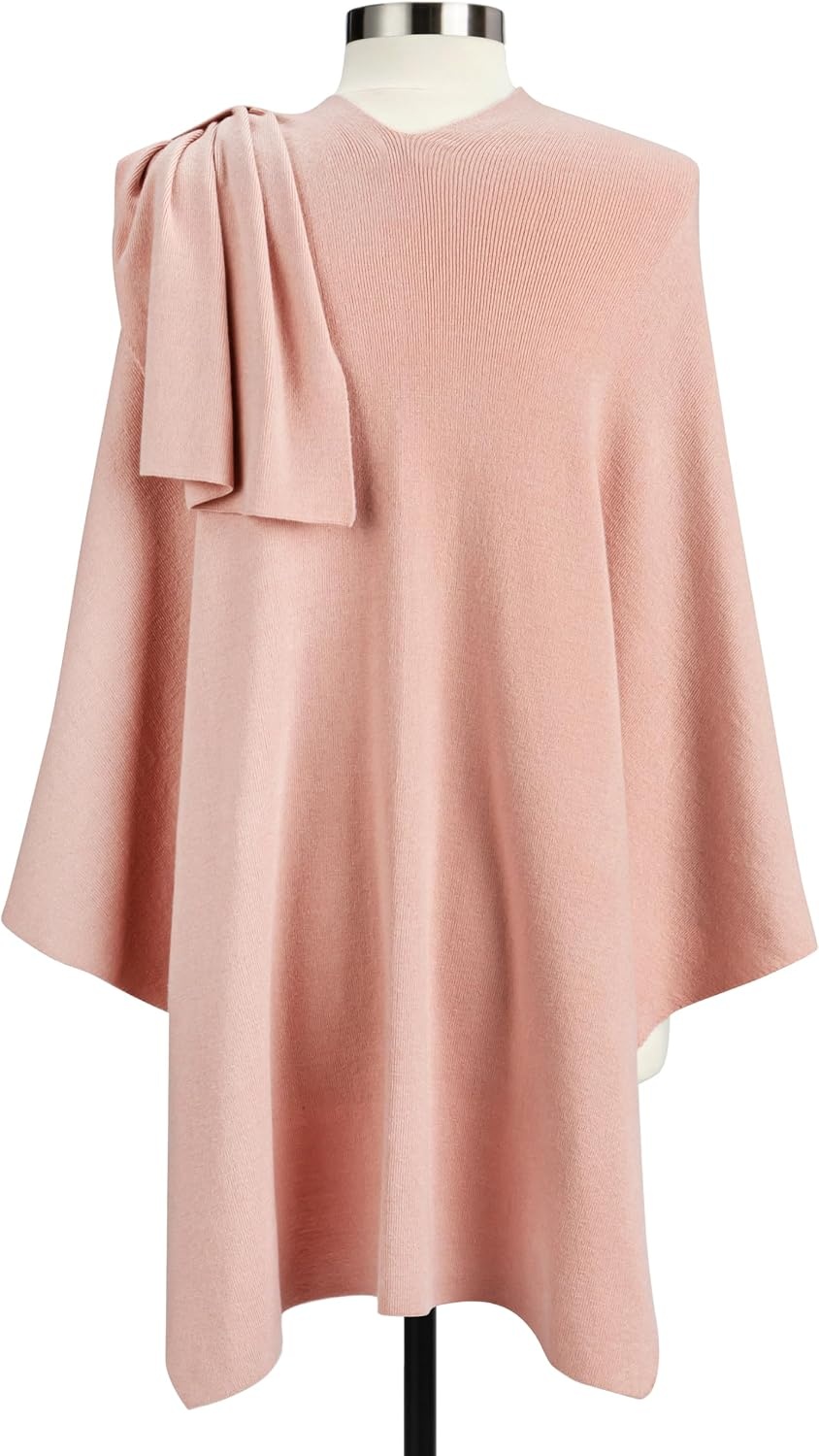 image:imageDEMDACO Keyhole Pullover Poncho Travel Wrap CottonCoral