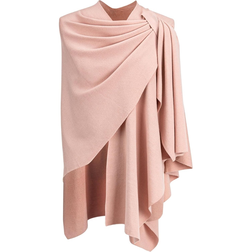 image:imageDEMDACO Keyhole Pullover Poncho Travel Wrap CottonCoral